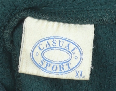 Casual Sport Men's Green XL Fleece Jacket