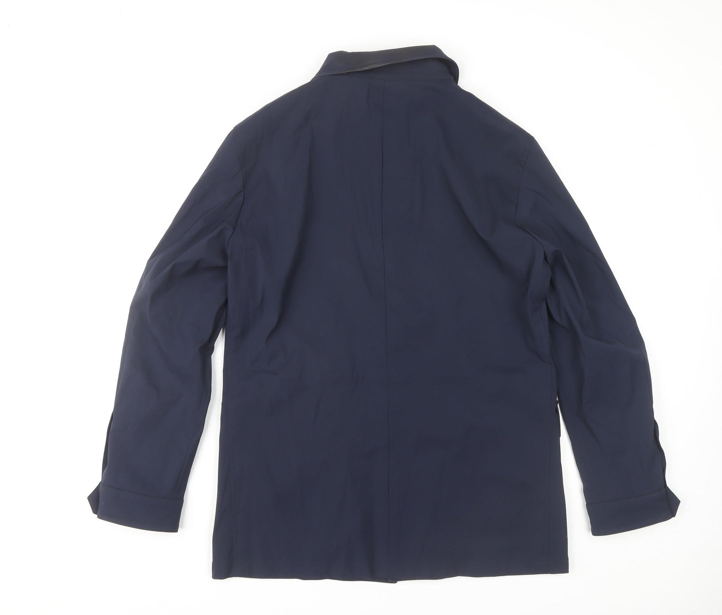 Women's Blue Basic Jacket, Size M, Wool Blend