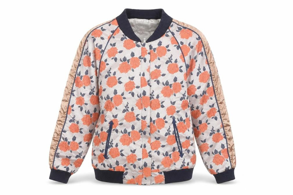 Seen Worn Kept Women's Floral Bomber Jacket Size 6
