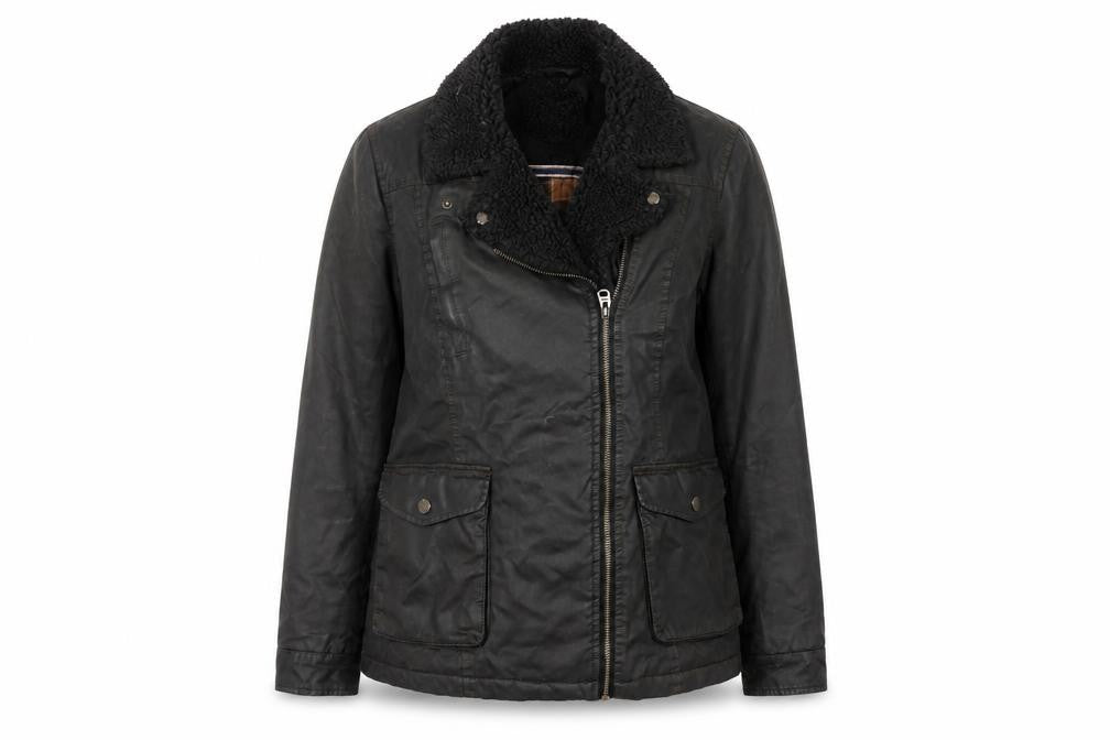 FatFace Women's Black Biker Jacket Size 10