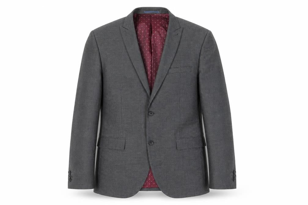 Next Men's Grey Blazer 40R Classic Single-Breasted