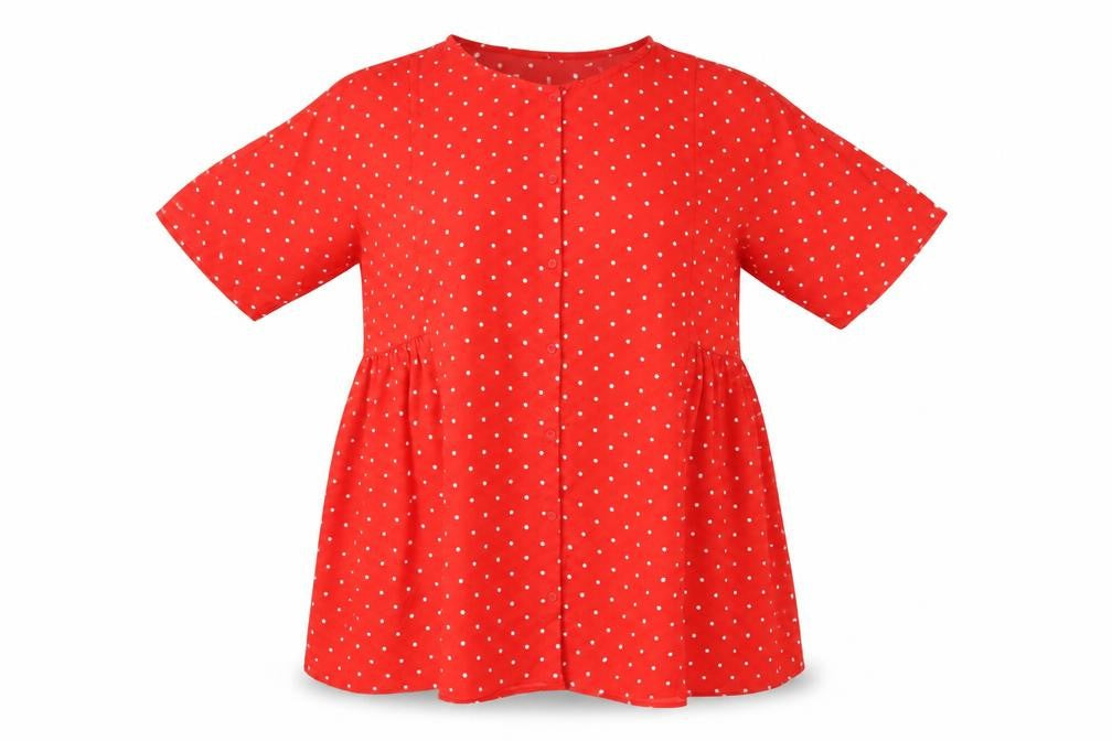 Monki Women's Red Polka Dot A-Line Dress L
