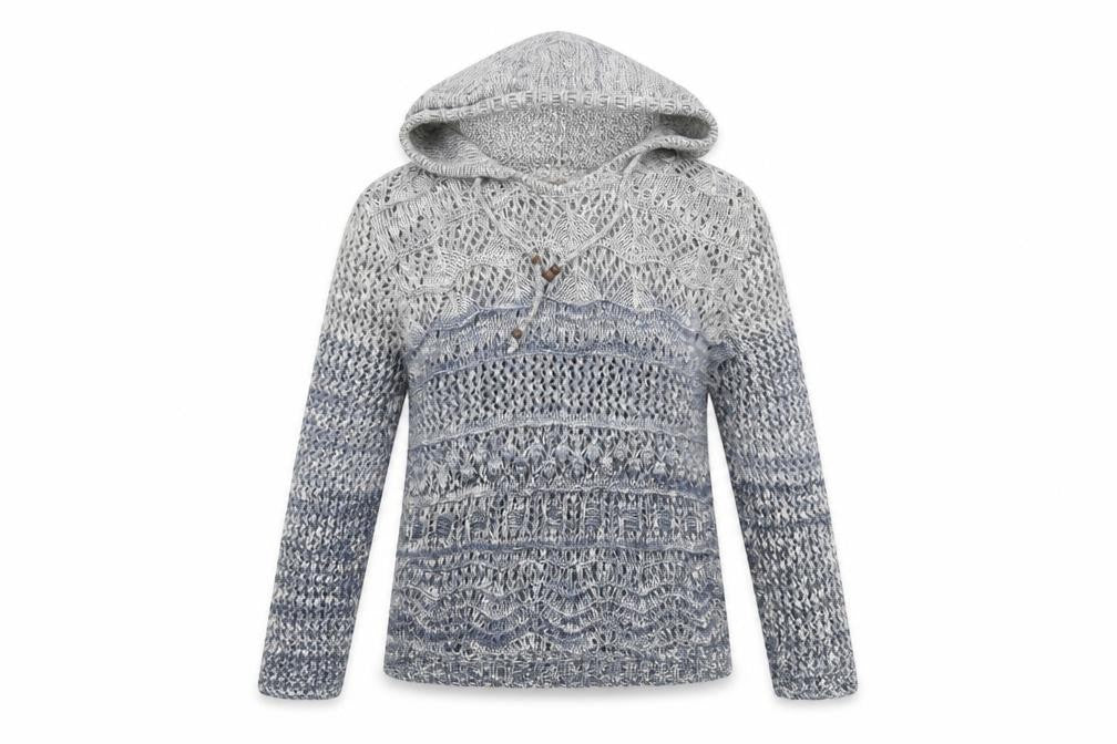 F&F Women's Blue Hooded Pullover Jumper Size 12