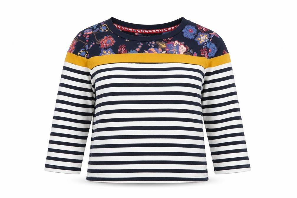 Maine New England Women's Striped Floral T-Shirt