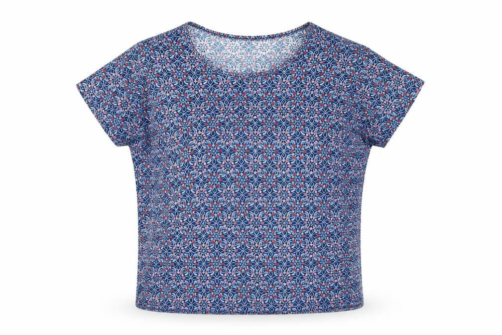 Isle Essentials Women's Geometric Top, L 18-20 - Multicoloured