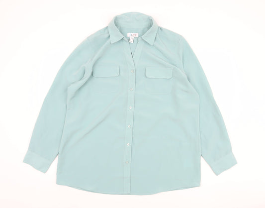 d&co Denim Women Blue XL Collared Button-Up Shirt