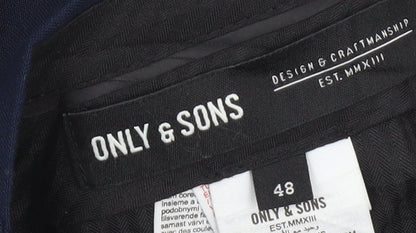 Brand and care label for Only & Sons Blue Trousers Men's, size 48