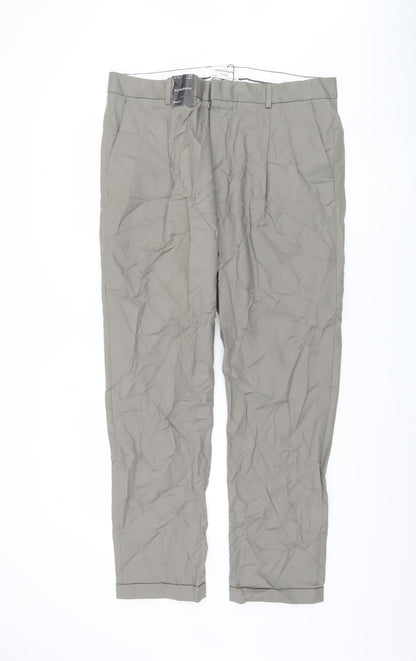 Marks & Spencer Men's Grey Tapered Trousers 38L