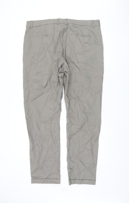 Marks & Spencer Men's Grey Tapered Trousers 38L