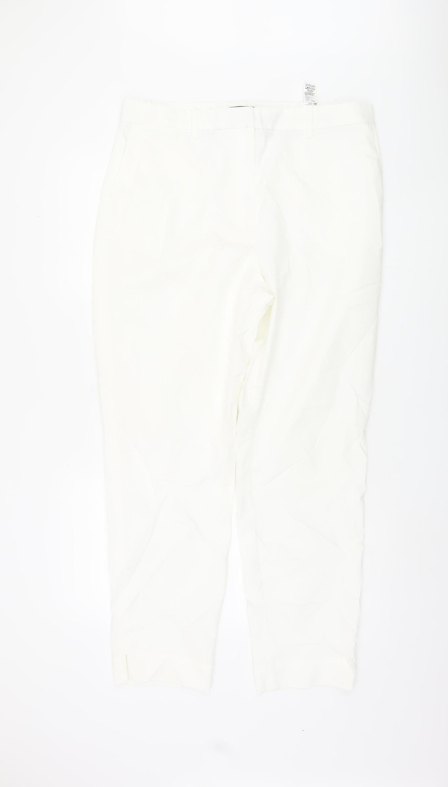 Marks & Spencer White Women's Trousers Size 16
