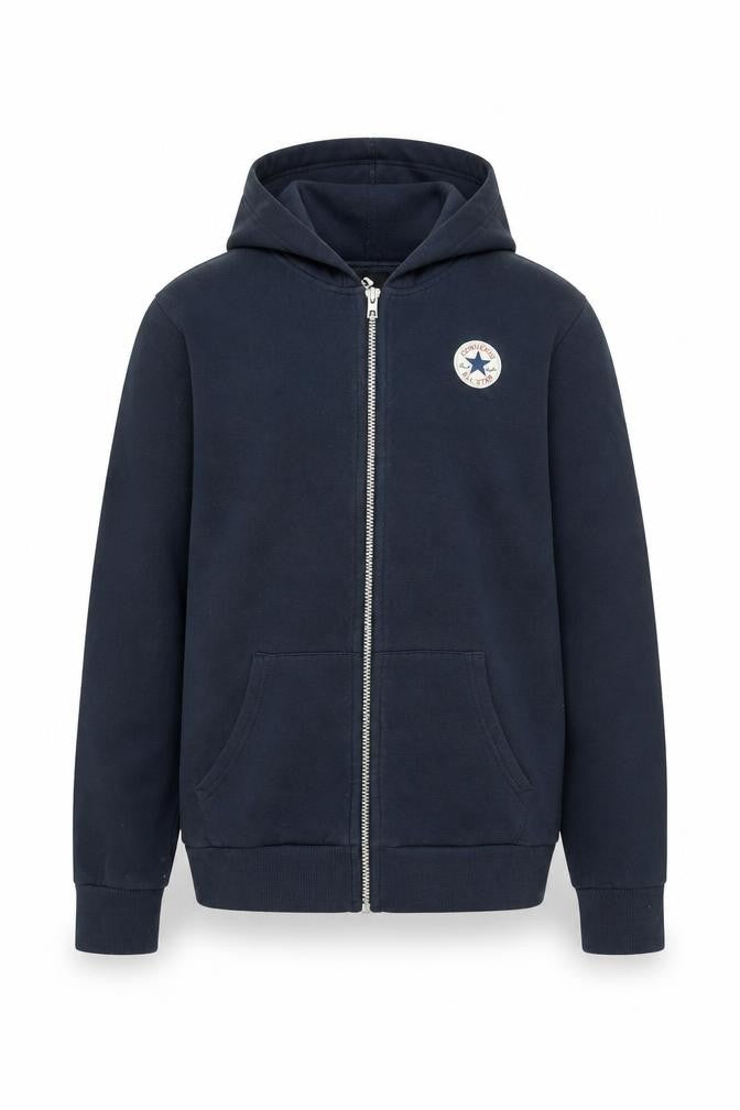 Converse Boys Blue XL Full Zip Hoodie with Logo
