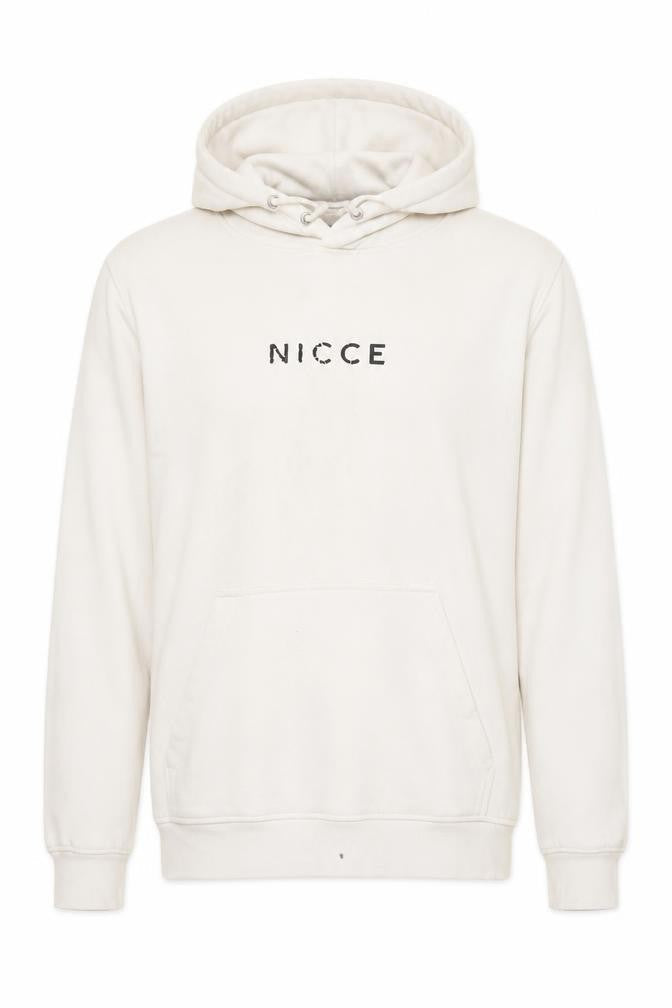 NICCE Men's White Pullover Hoodie M - Logo Accents