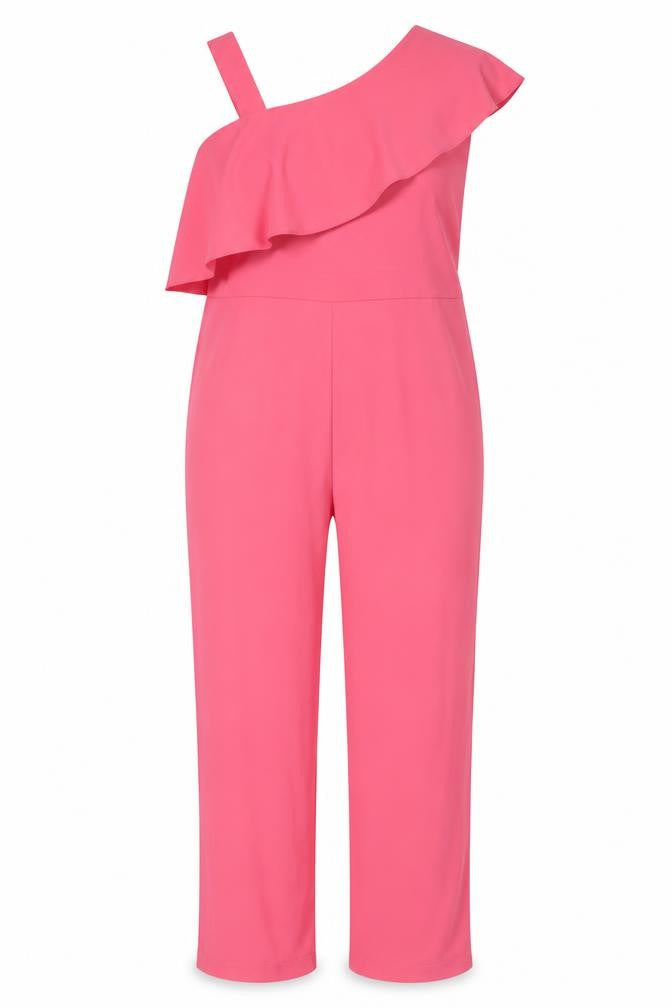 Marks & Spencer Women's Pink One-Shoulder Jumpsuit