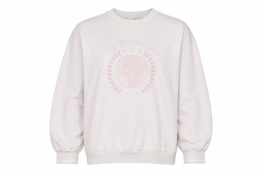 Adidas Women's White Pullover Logo Sweatshirt Size 10