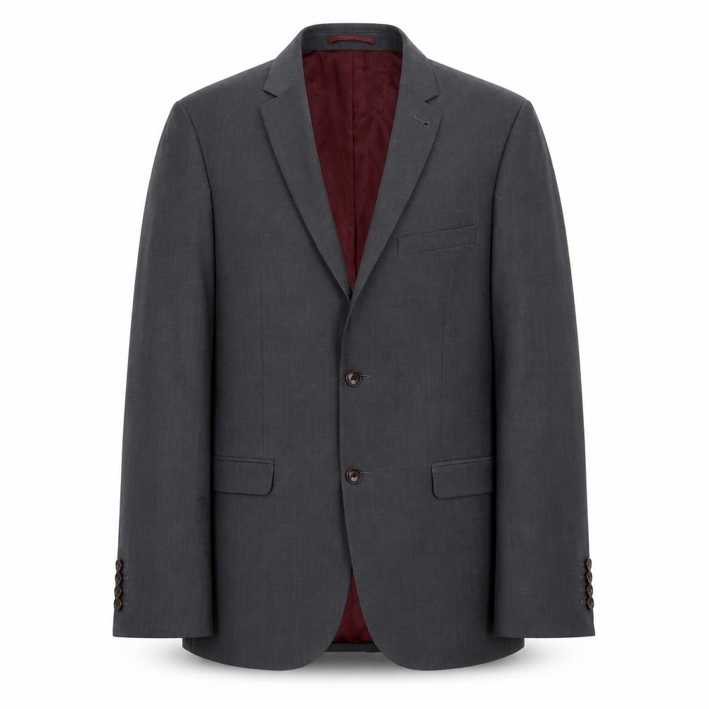 Next Men's Grey Regular Fit Wool Suit Jacket