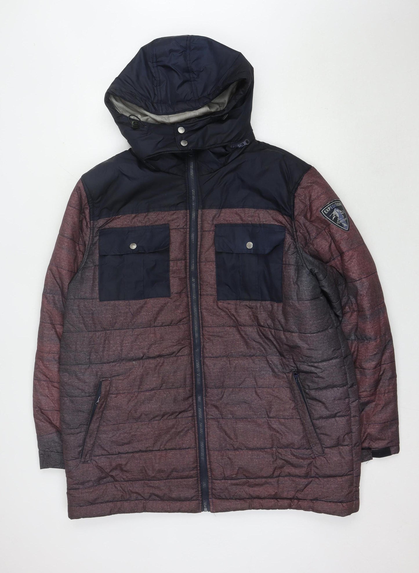 Atlas For Men Multicoloured Puffer Jacket L Hooded