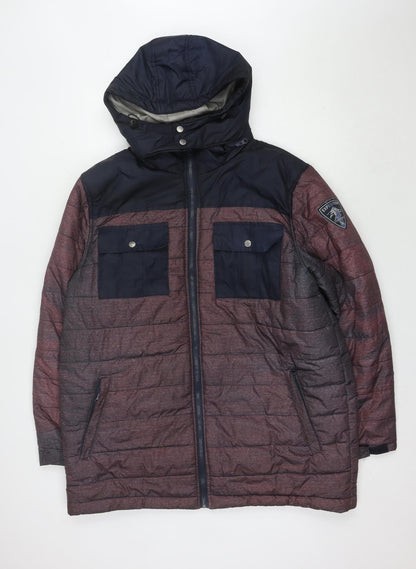 Additional front view of Atlas For Men Multicoloured Puffer Jacket L Hooded
