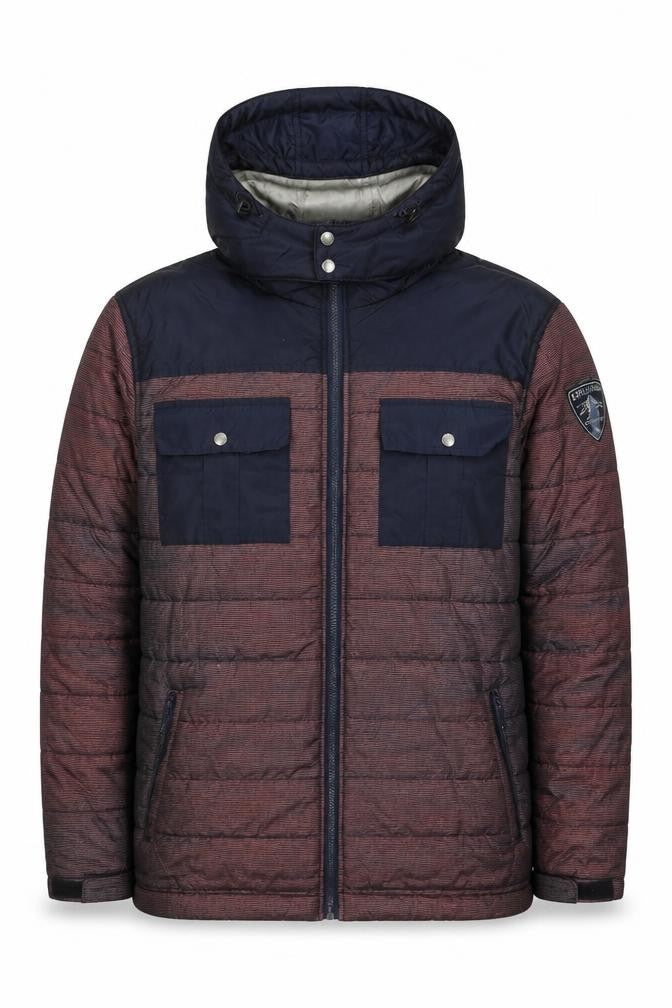 Atlas For Men Multicoloured Puffer Jacket L Hooded
