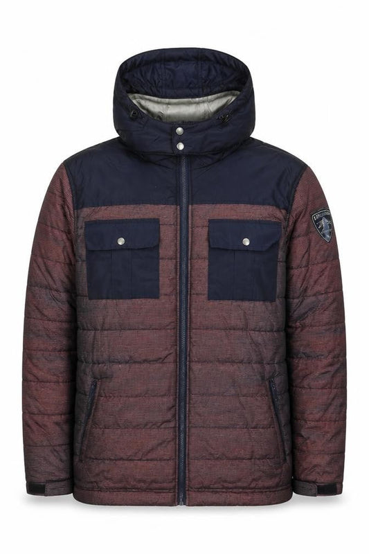Atlas For Men Multicoloured Puffer Jacket L Hooded