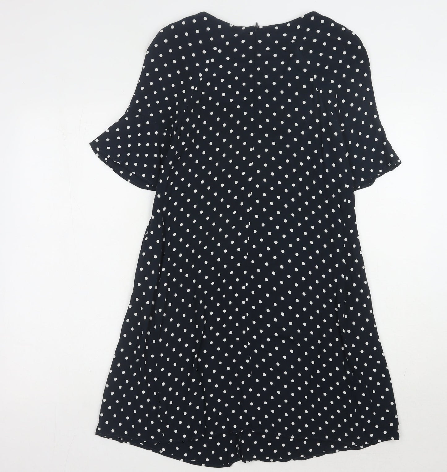 Phase Eight Women's Black Polka Dot Shift Dress, Size 8