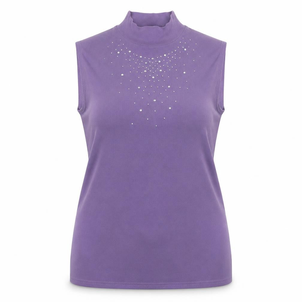Eternal Collection Women's Purple Studded Tank Top
