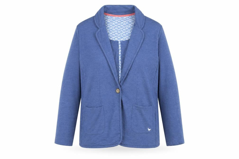 Country Rose Women's Blue Blazer Size L Casual Single-Breasted