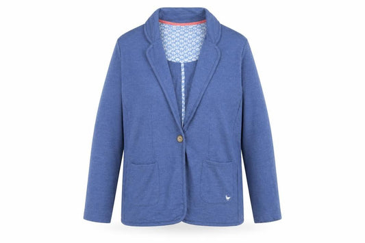 Country Rose Women's Blue Blazer Size L Casual Single-Breasted