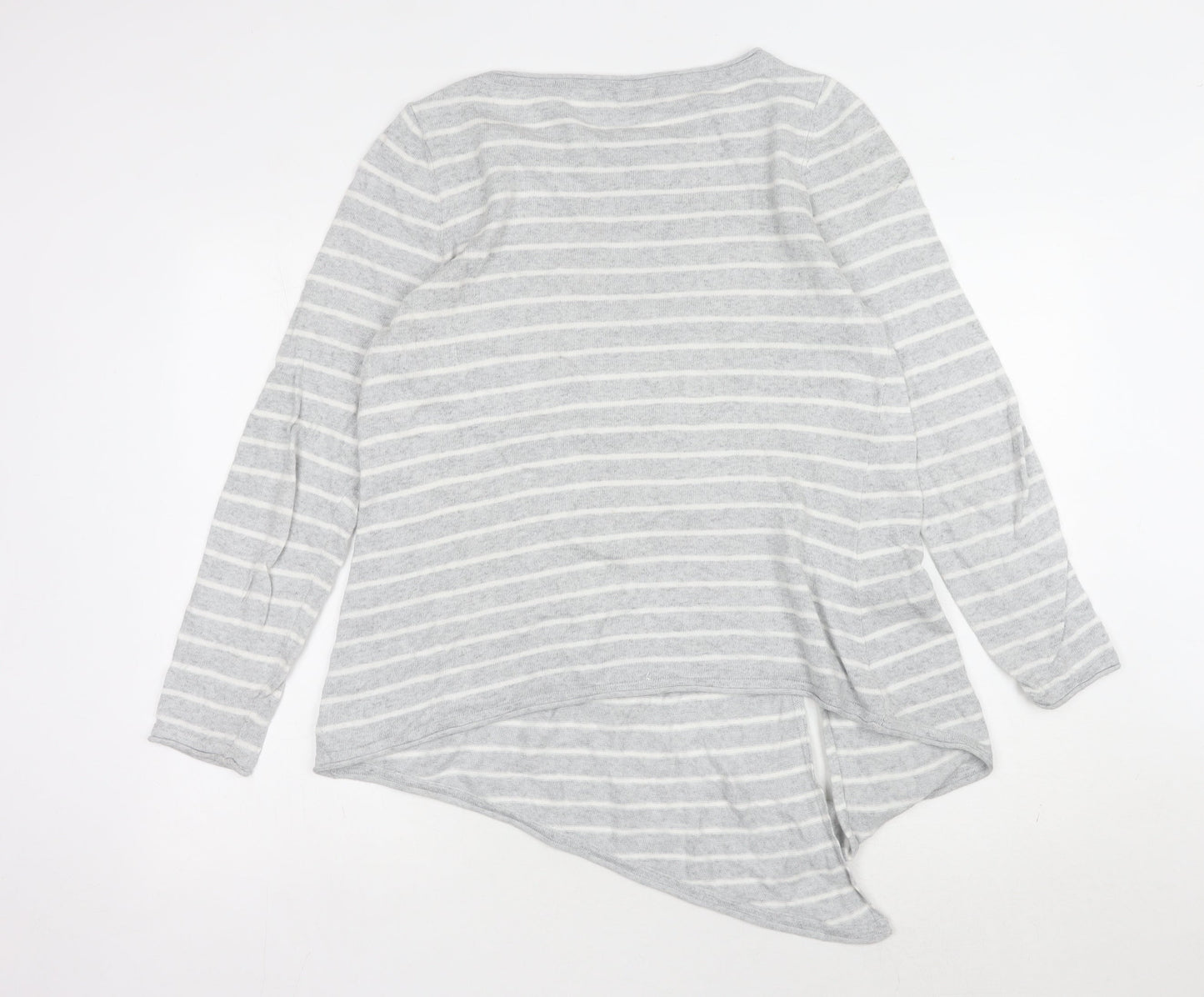 Mint Velvet Women's Grey Striped Pullover Jumper 14