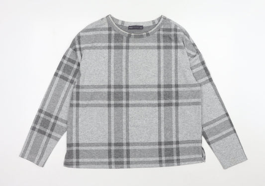 Marks and Spencer Women’s Grey Plaid Jumper Size 12