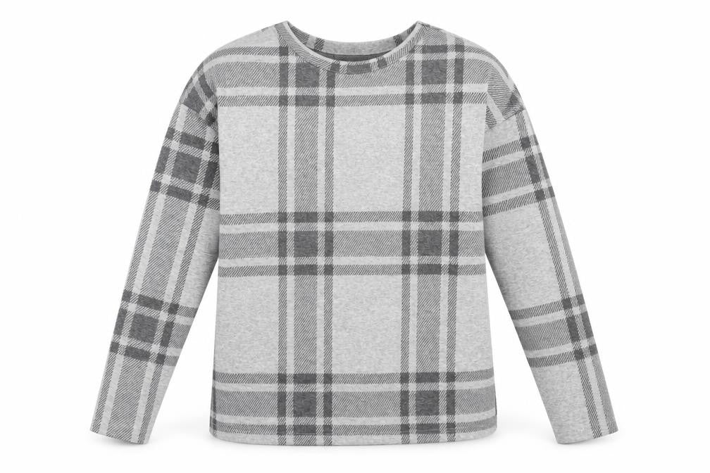 Marks & Spencer Women’s Grey Plaid Jumper Size 12