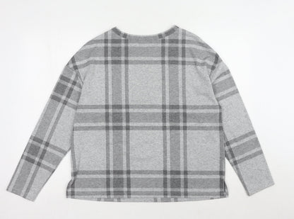 Marks & Spencer Women’s Grey Plaid Jumper Size 12