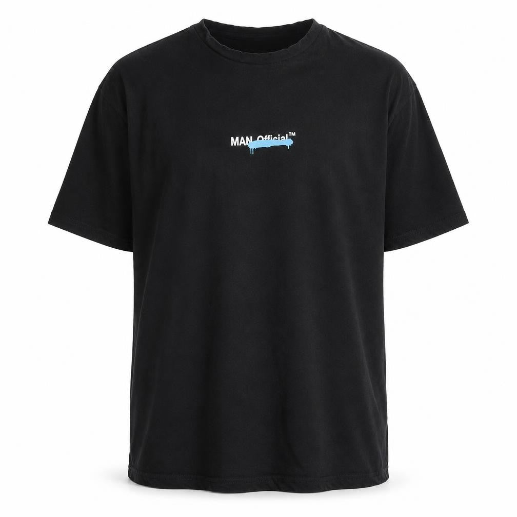 boohooMAN Men's Black Graphic Print T-Shirt Medium