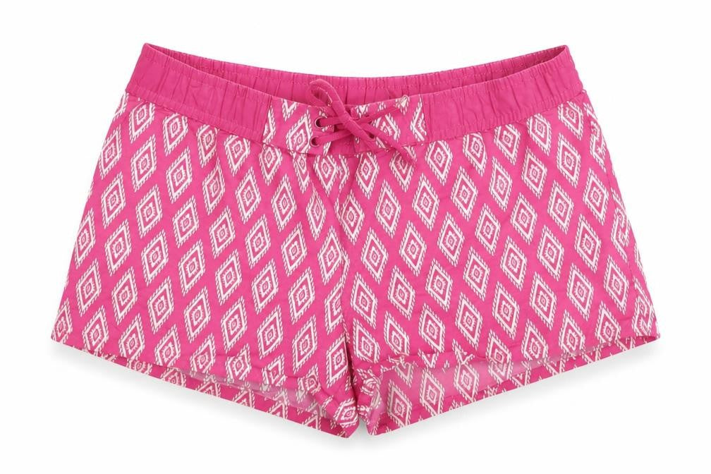 Janina Women's Pink Geometric Athletic Shorts, Size 8