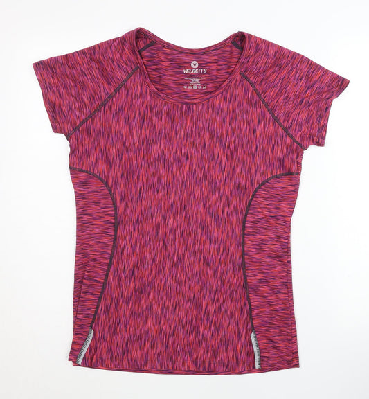 Velocity Women's Pink Gym T-Shirt Regular L
