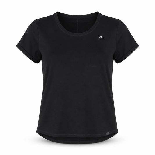 Front view of C&A Women's Black L Active T-Shirt