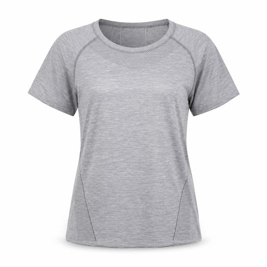 H&M Womens Grey Gym T-Shirt - M, Regular Fit, Breathable