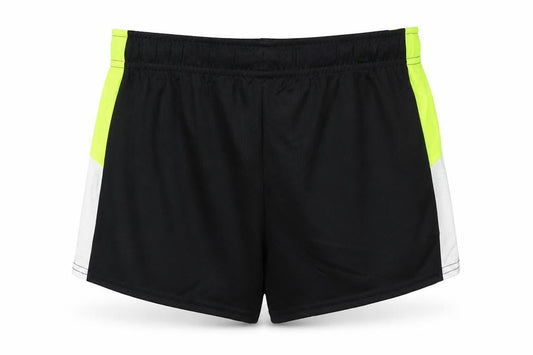 Front view of Under Armour girls’ black athletic shorts xl
