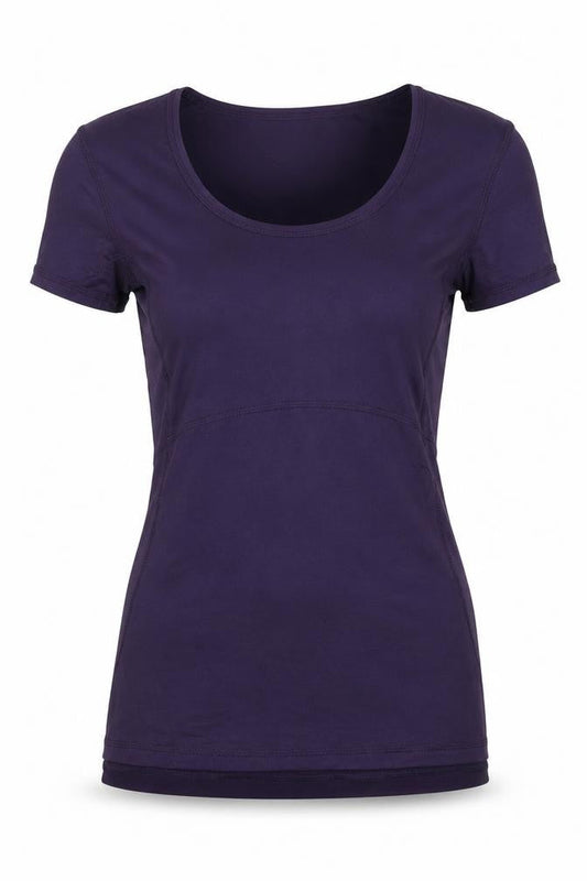 WorkOut & Dance Women's Purple Stretch Dance T-Shirt Size 8