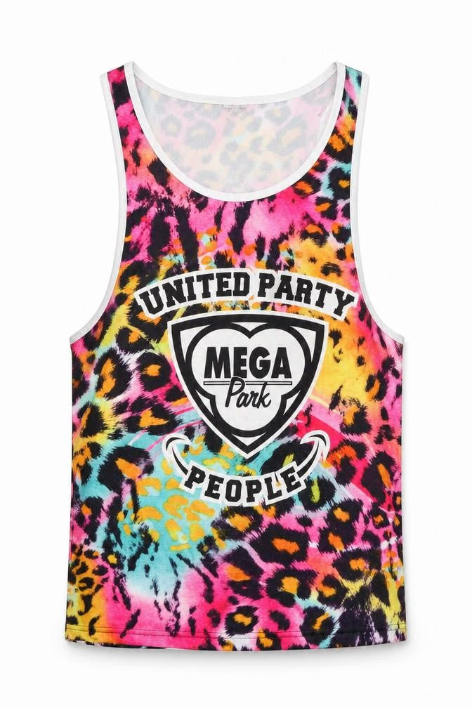 Mega Park Unisex Animal Print Tank XL Multicoloured