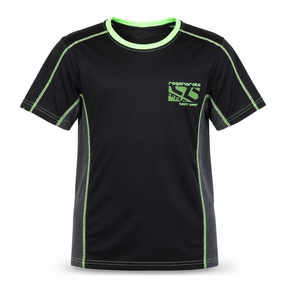 Yigga Boys Black Sport T-Shirt, Age 13-14, Breathable Activewear