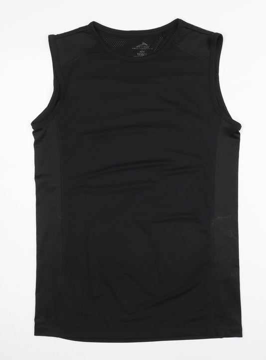Active Touch Men's Black Gym Tank, Athletic Fit, Size L