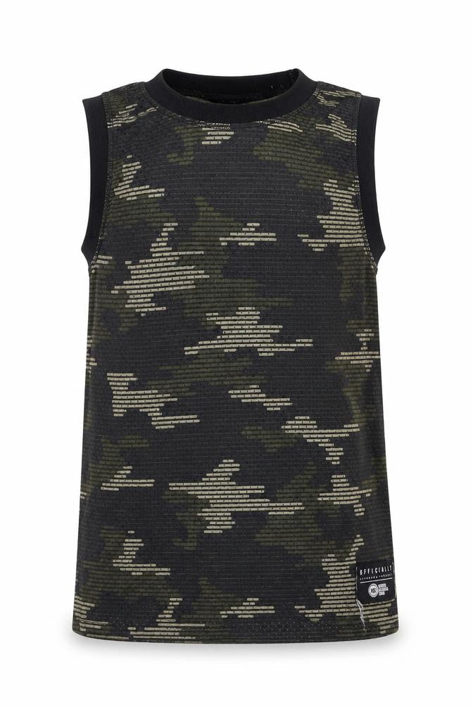 NBL Boys Black Camo Basketball Tank Top - Size 12