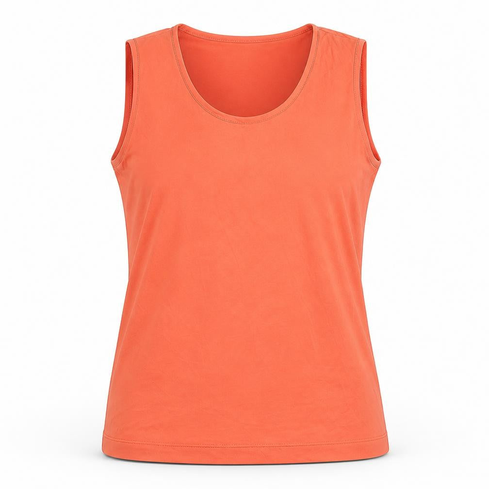 Tru Women's Orange Tank Top Size 14 Basic Scoop Neck