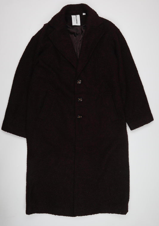 Collusion Women's Black XS Mid-Length Coat
