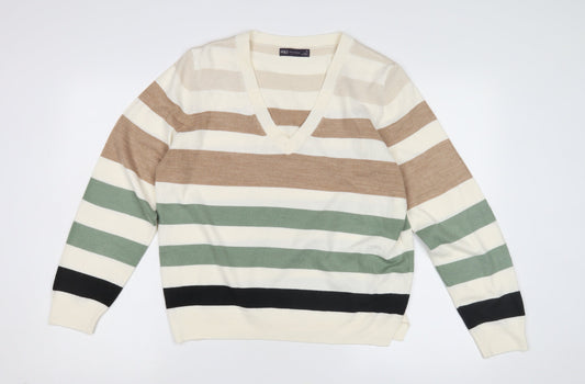 Marks and Spencer Women's Striped Pullover Jumper M