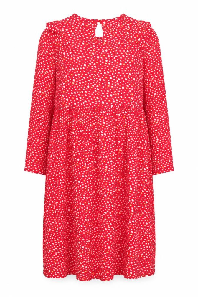 Wednesday's Girl Red Polka Dot Midi Dress XL