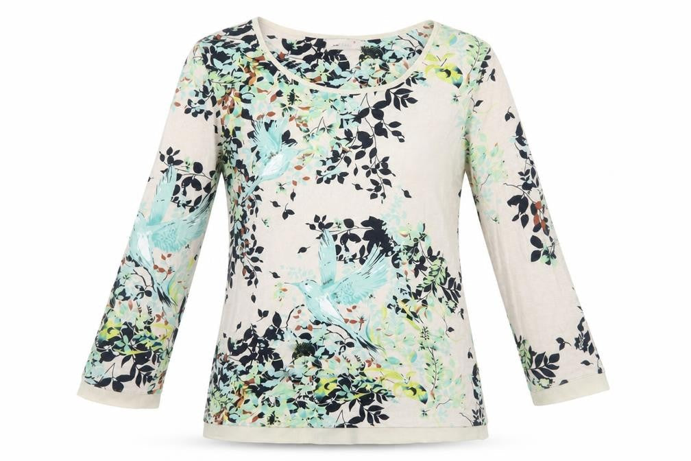 Marks & Spencer Women's Beige Floral Top Size 8