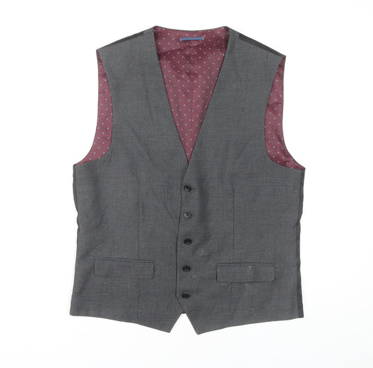 Next Men's Grey Suit Waistcoat - 40R