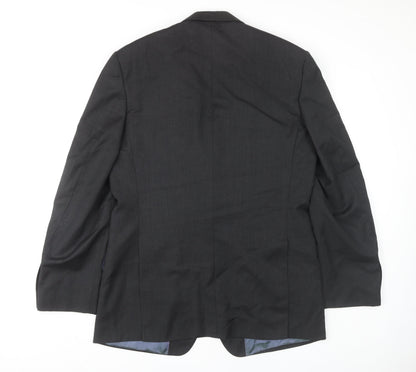 Back view of Alexandre Savile Row Men's Grey, size 42L, Suit Jacket