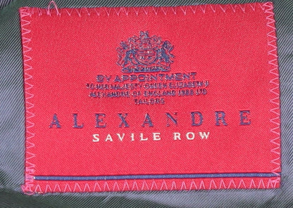 Close-up detail of Alexandre Savile Row Men's Grey, size 42L, Suit Jacket